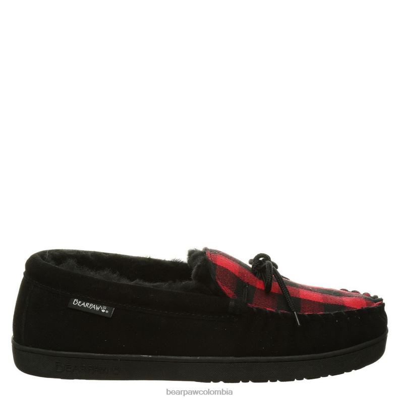 BEARPAW 8B2H542 zapatillas punto múltiple negro hombres moc ii