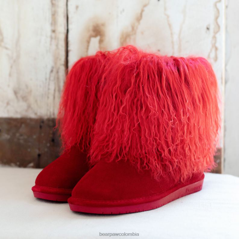 BEARPAW 8B2H132 botas rojo mujer abucheo