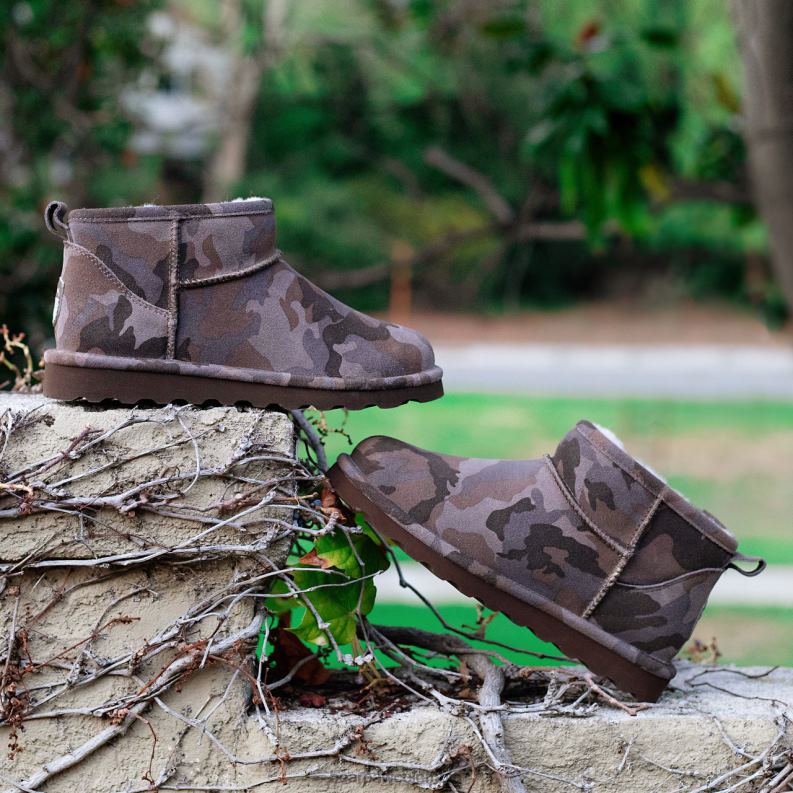 BEARPAW 8B2H136 botas camuflaje terrestre mujer shorty exótico