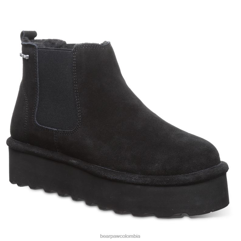 BEARPAW 8B2H13 botas negro mujer retro dibujó