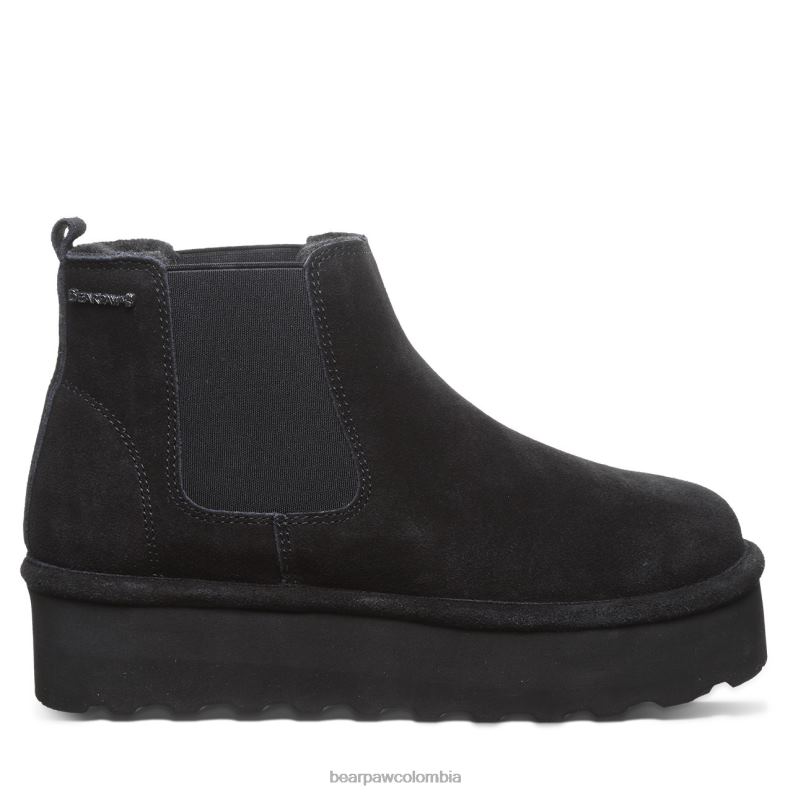 BEARPAW 8B2H13 botas negro mujer retro dibujó