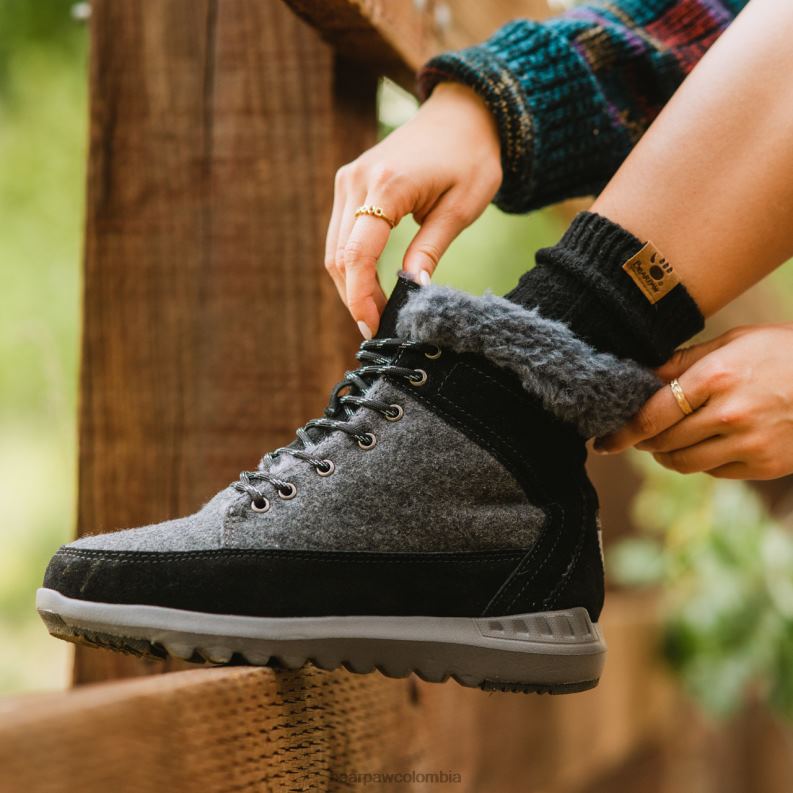 BEARPAW 8B2H141 botas negro/gris mujer cheryl