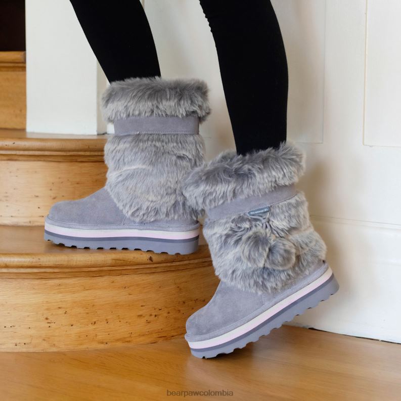 BEARPAW 8B2H151 botas niebla gris mujer tama retro
