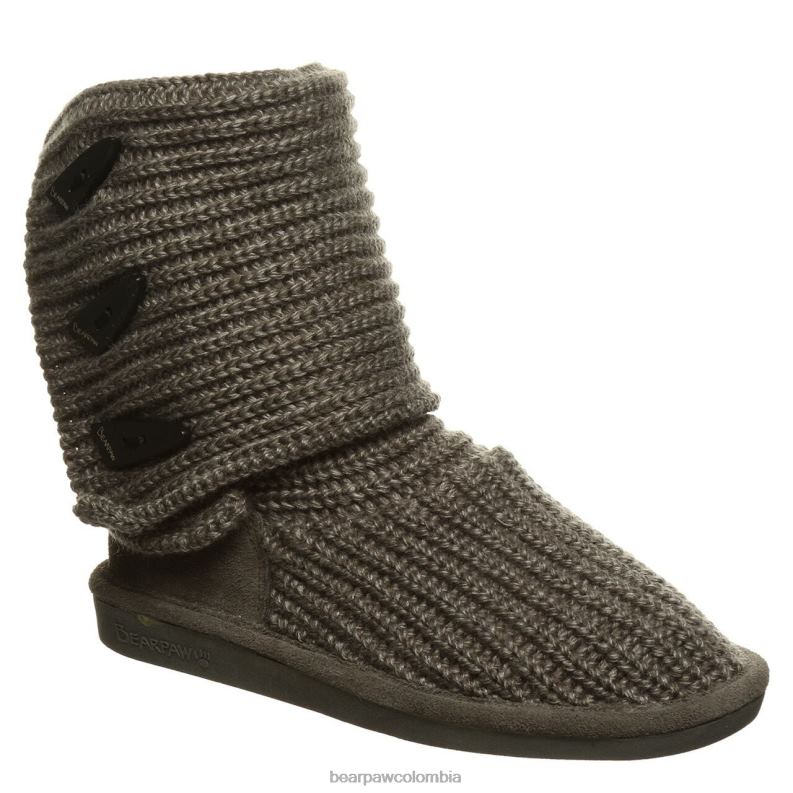 BEARPAW 8B2H176 botas gris mujer tejer alto