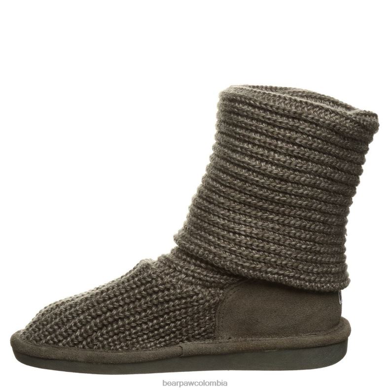 BEARPAW 8B2H176 botas gris mujer tejer alto
