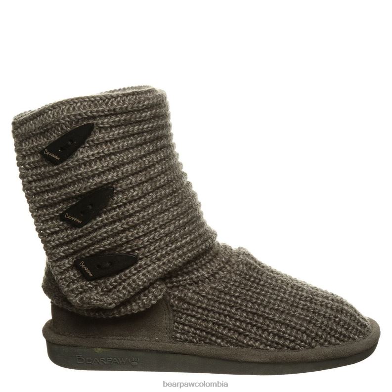 BEARPAW 8B2H176 botas gris mujer tejer alto