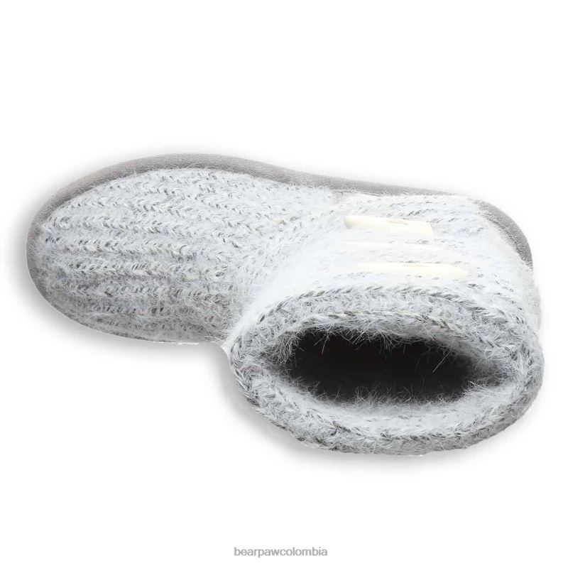 BEARPAW 8B2H177 botas niebla gris mujer tejer alto