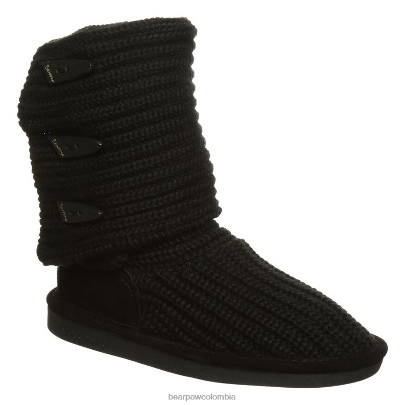 BEARPAW 8B2H178 botas negro mujer tejer alto