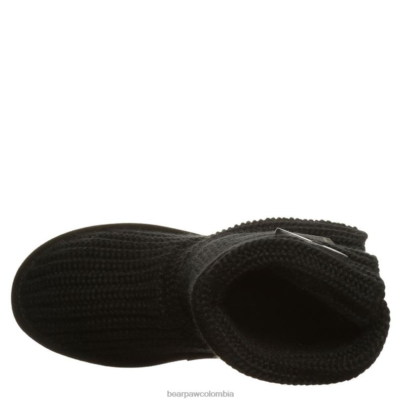 BEARPAW 8B2H178 botas negro mujer tejer alto