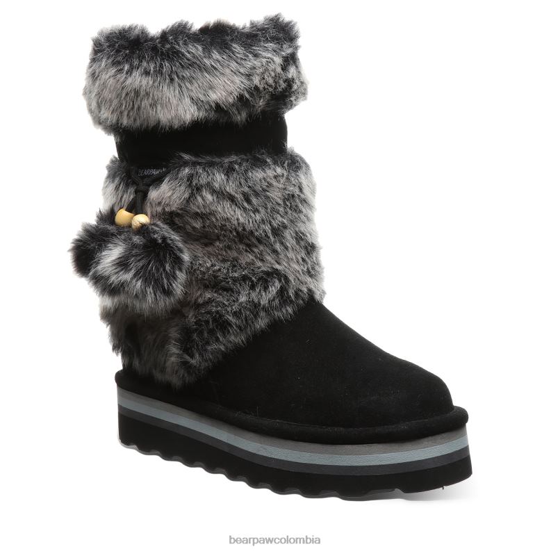 BEARPAW 8B2H27 botas negro/gris mujer tama retro