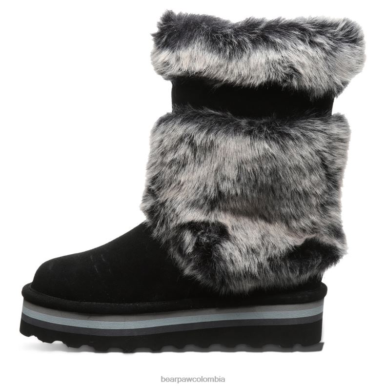 BEARPAW 8B2H27 botas negro/gris mujer tama retro