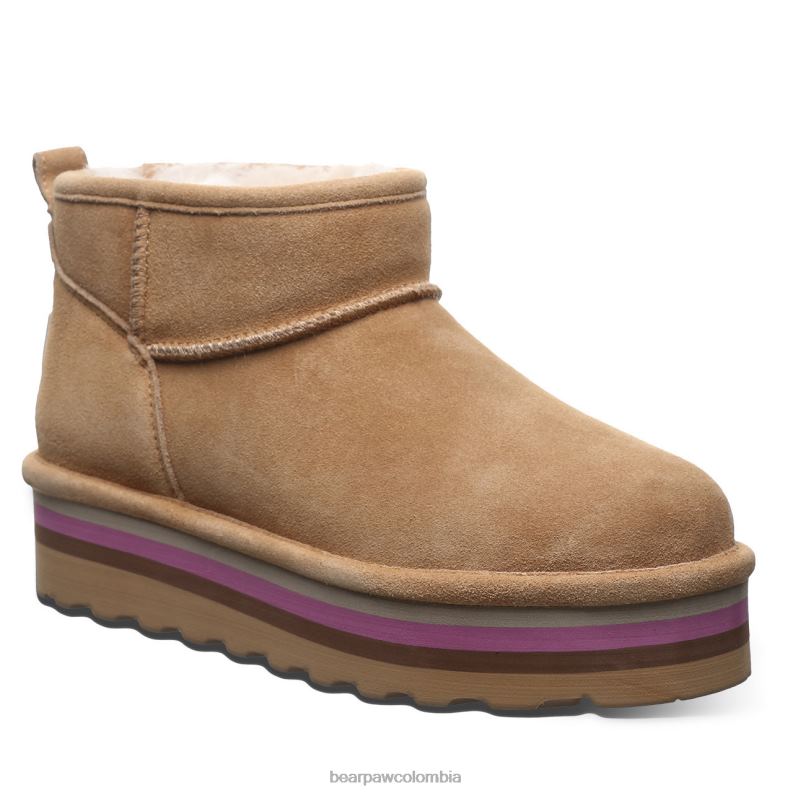 BEARPAW 8B2H29 botas café helado mujer shorty retro