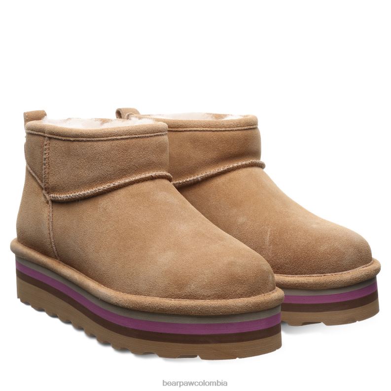 BEARPAW 8B2H29 botas café helado mujer shorty retro