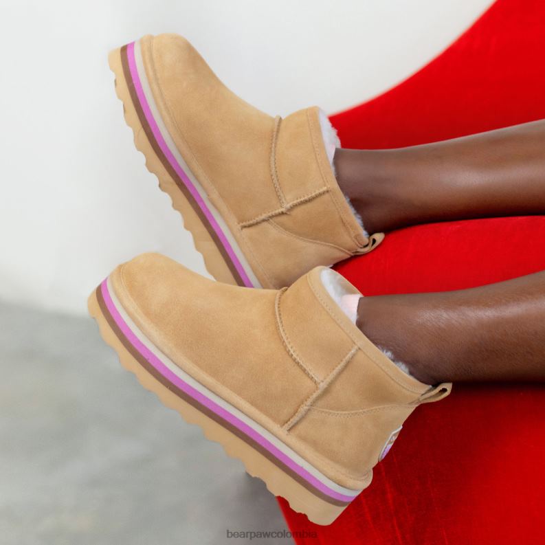 BEARPAW 8B2H29 botas café helado mujer shorty retro
