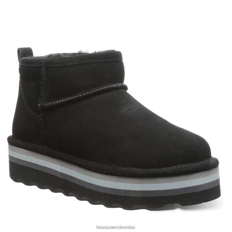 BEARPAW 8B2H30 botas negro mujer shorty retro