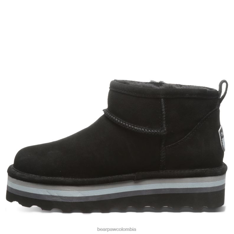 BEARPAW 8B2H30 botas negro mujer shorty retro