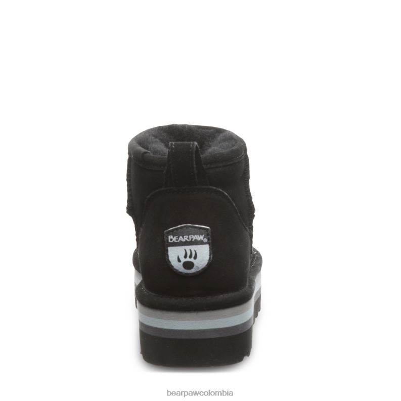 BEARPAW 8B2H30 botas negro mujer shorty retro