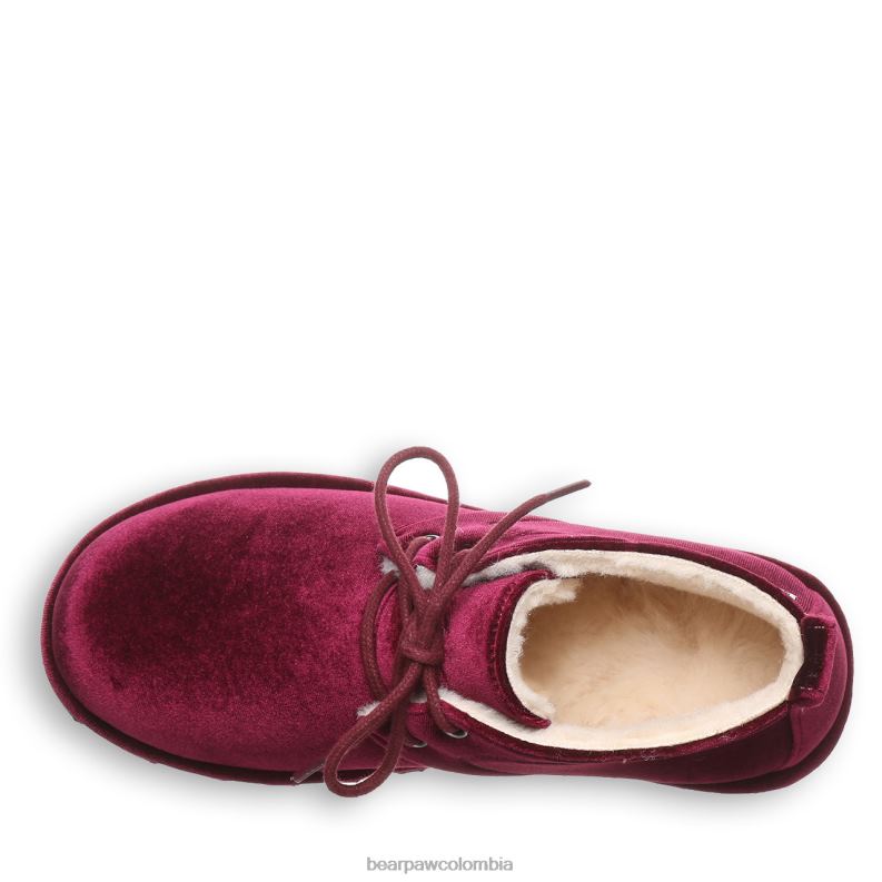 BEARPAW 8B2H35 botas terciopelo burdeos mujer cielo