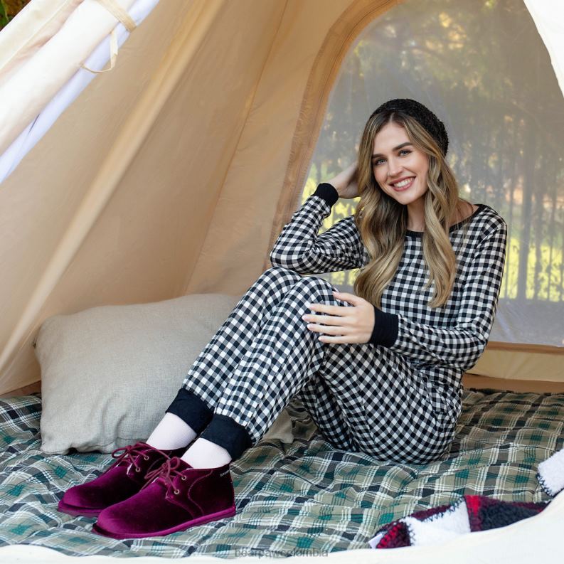 BEARPAW 8B2H35 botas terciopelo burdeos mujer cielo