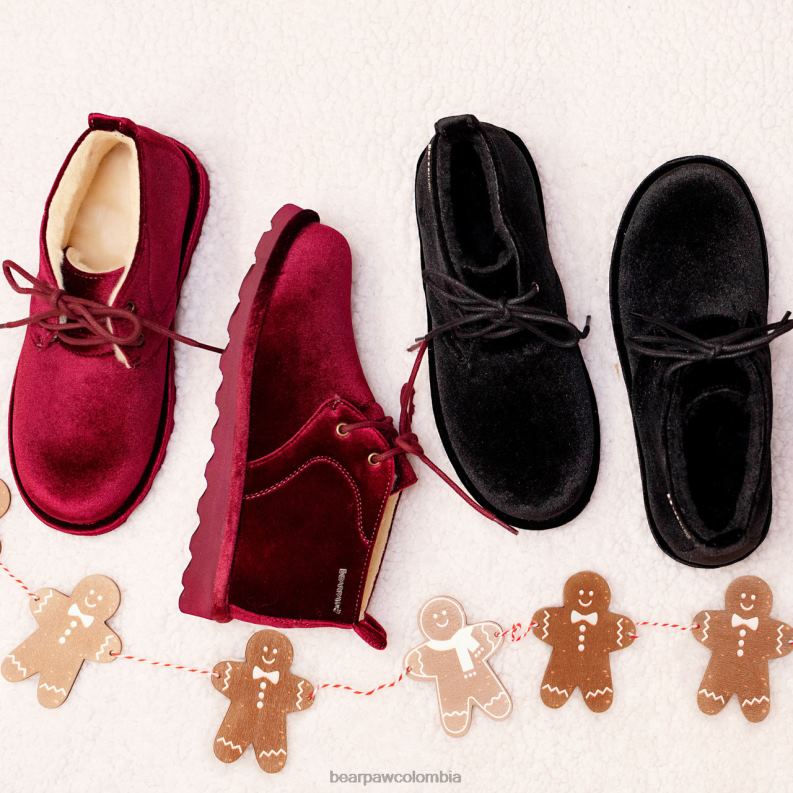 BEARPAW 8B2H36 botas terciopelo negro mujer cielo