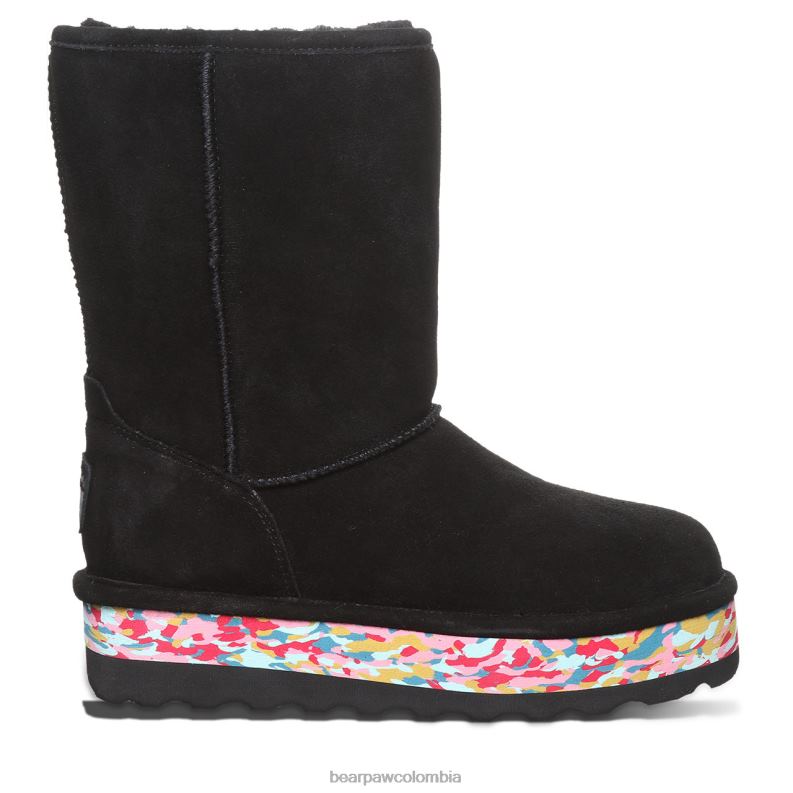 BEARPAW 8B2H37 botas negro múltiple mujer ella retro