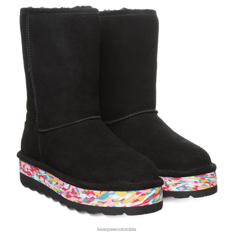 BEARPAW 8B2H37 botas negro múltiple mujer ella retro