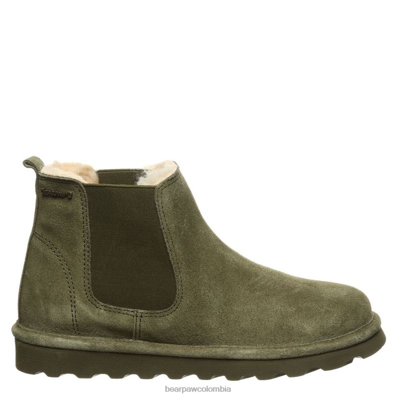 BEARPAW 8B2H49 botas oliva oscuro mujer dibujó