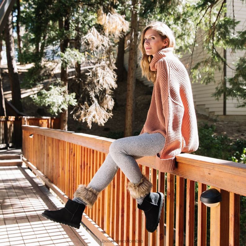 BEARPAW 8B2H83 botas negro mujer alyssa