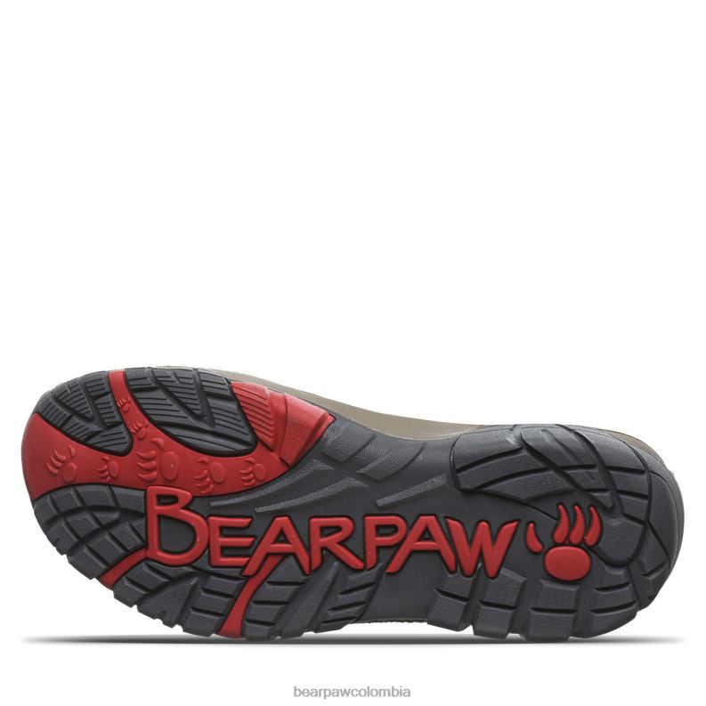 BEARPAW 8B2H330 caminantes topo/rojo mujer Córcega amplia