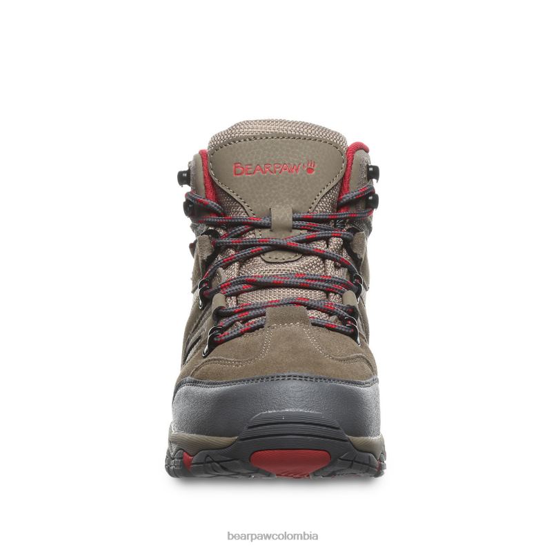 BEARPAW 8B2H330 caminantes topo/rojo mujer Córcega amplia