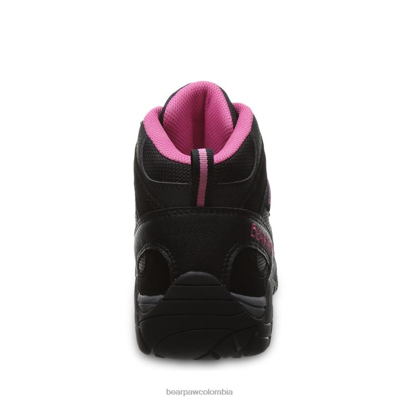 BEARPAW 8B2H331 caminantes negro/fucsia mujer Córcega amplia