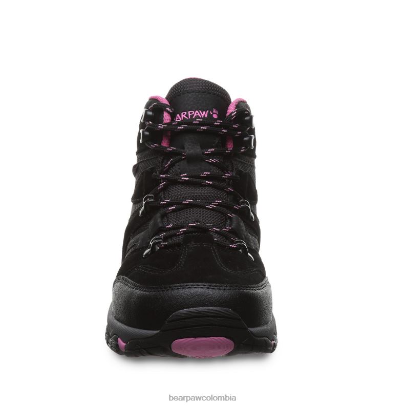 BEARPAW 8B2H331 caminantes negro/fucsia mujer Córcega amplia