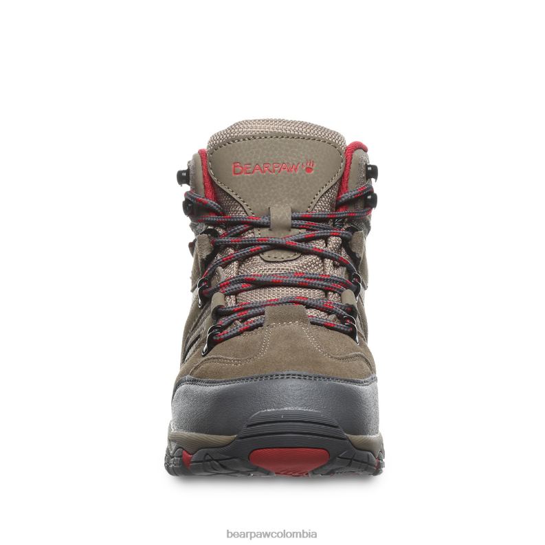 BEARPAW 8B2H339 caminantes topo/rojo mujer Córcega