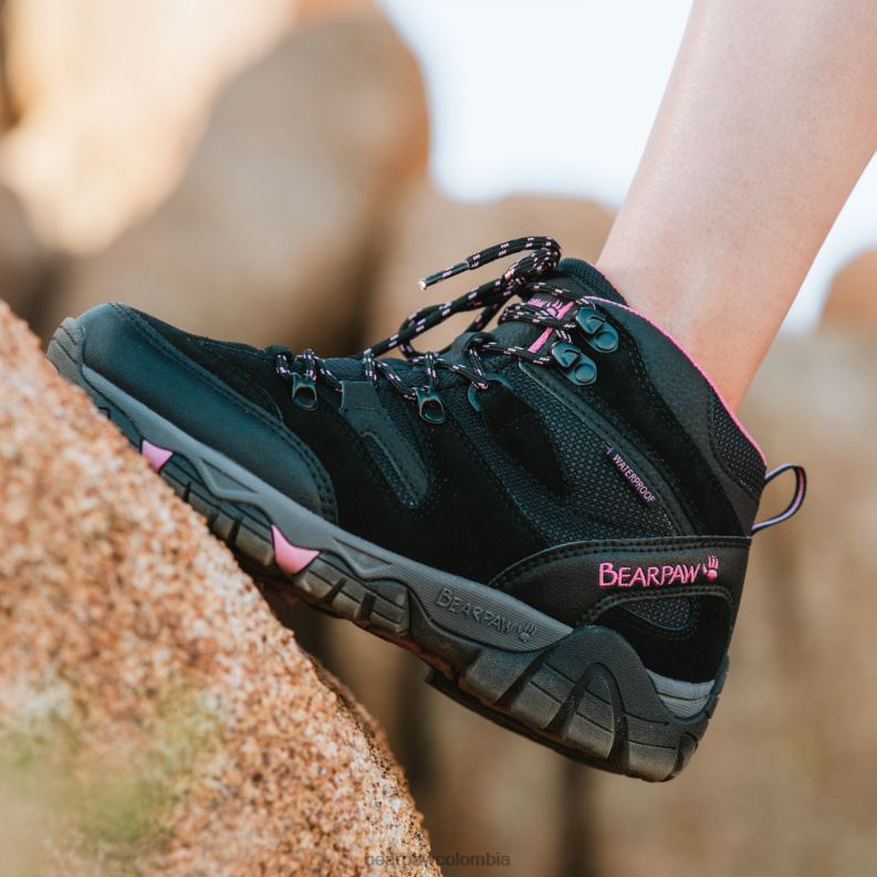 BEARPAW 8B2H340 caminantes negro/fucsia mujer Córcega