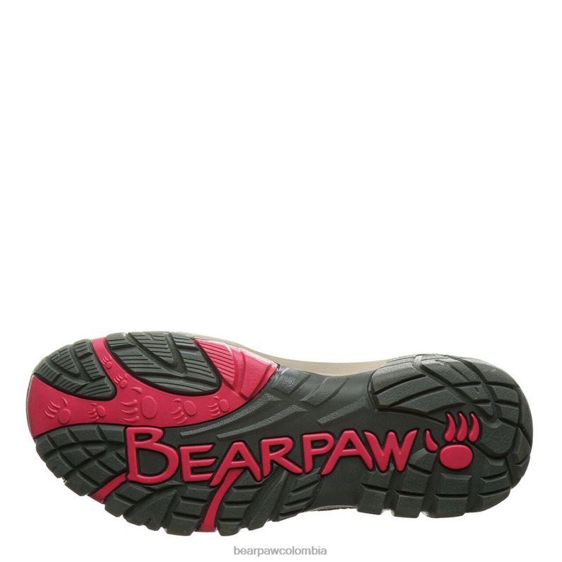 BEARPAW 8B2H350 caminantes gris pardo mujer Córcega amplia