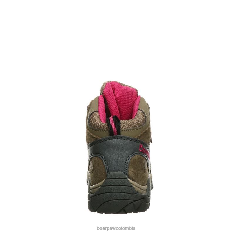BEARPAW 8B2H350 caminantes gris pardo mujer Córcega amplia