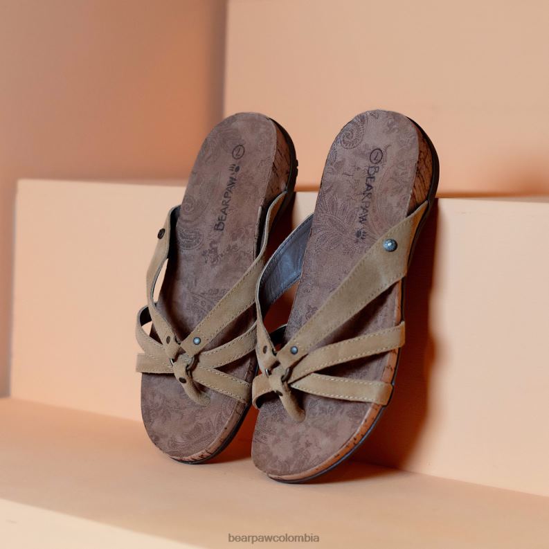 BEARPAW 8B2H363 sandalias café helado mujer adular