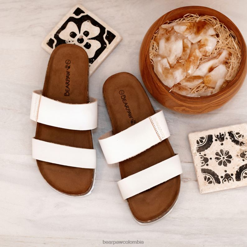 BEARPAW 8B2H366 sandalias blanco mujer marlette