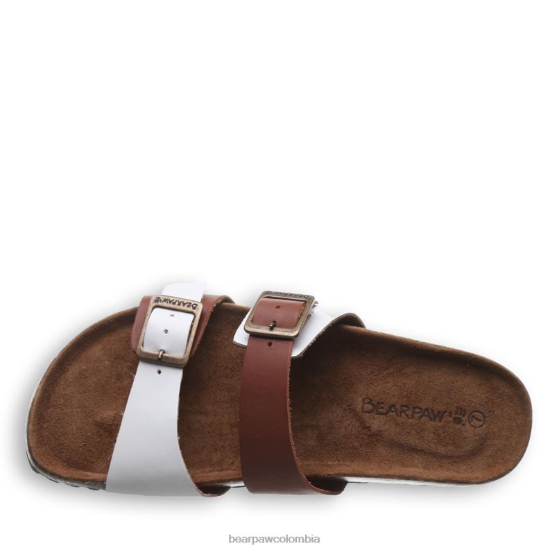 BEARPAW 8B2H371 sandalias sillín/blanco mujer julieta ii