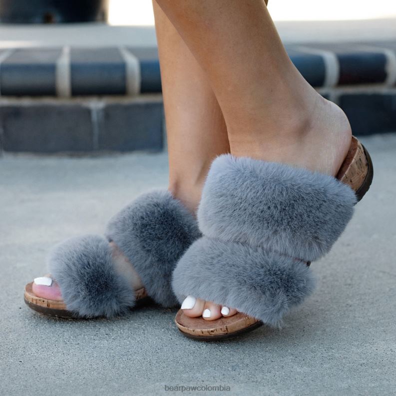 BEARPAW 8B2H397 sandalias niebla gris mujer analia