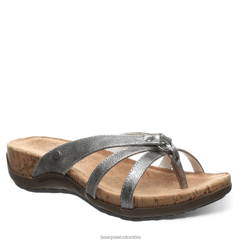 BEARPAW 8B2H442 sandalias plata mujer adular