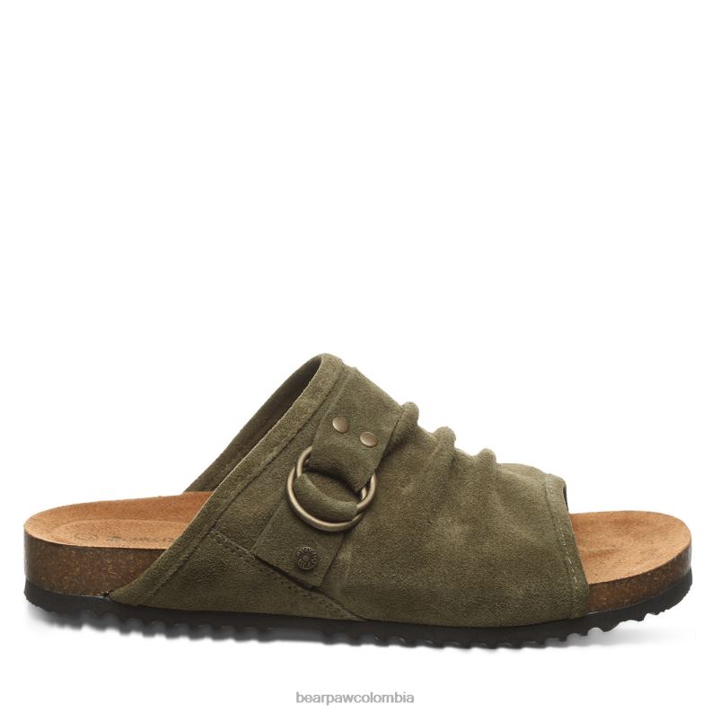 BEARPAW 8B2H464 sandalias oliva oscuro mujer lilia