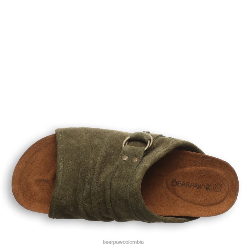 BEARPAW 8B2H464 sandalias oliva oscuro mujer lilia