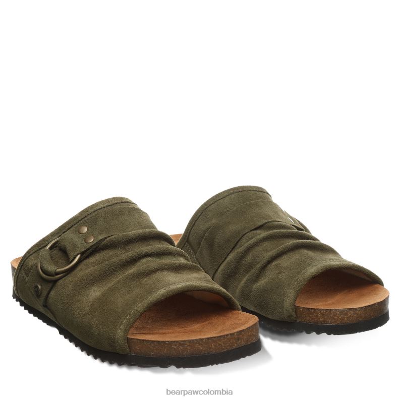 BEARPAW 8B2H464 sandalias oliva oscuro mujer lilia