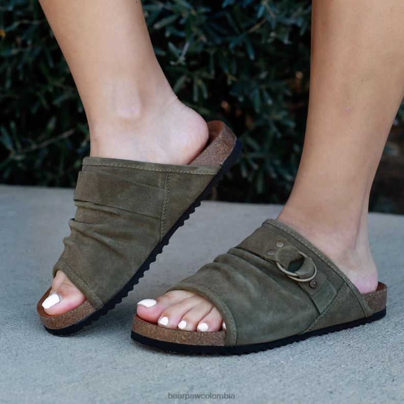 BEARPAW 8B2H464 sandalias oliva oscuro mujer lilia