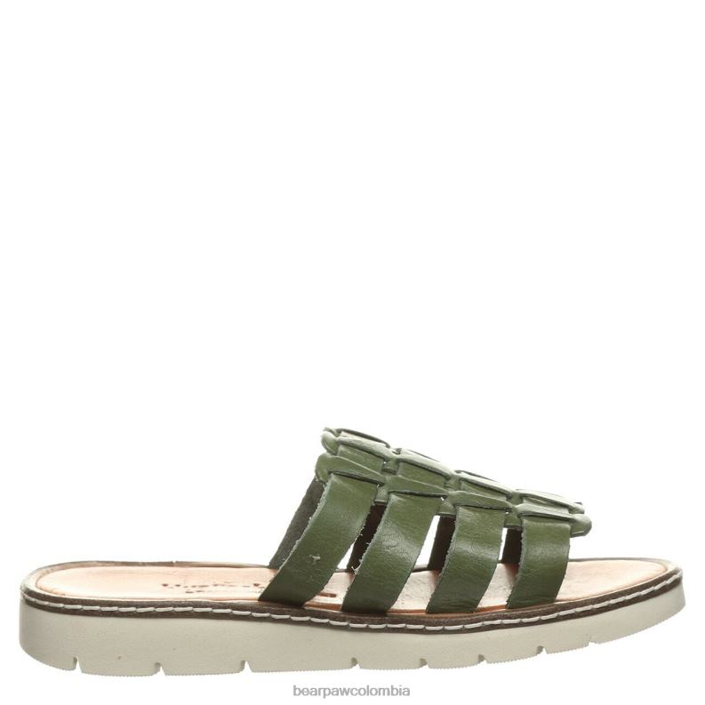 BEARPAW 8B2H482 sandalias verde militar mujer vanessa