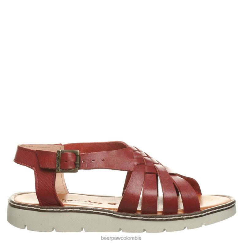 BEARPAW 8B2H487 sandalias rojo mujer lea