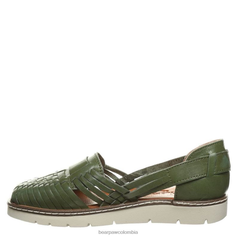BEARPAW 8B2H492 sandalias verde militar mujer lena
