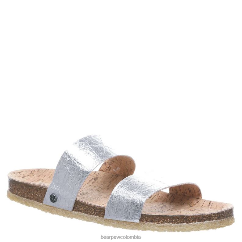 BEARPAW 8B2H502 sandalias plata mujer lilo