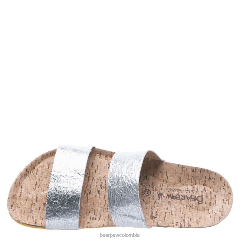 BEARPAW 8B2H502 sandalias plata mujer lilo